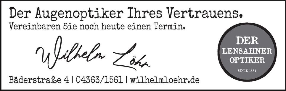 Der Augenoptiker Ihres Vertrauens