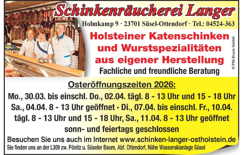 Ostern/ Öffnungszeiten