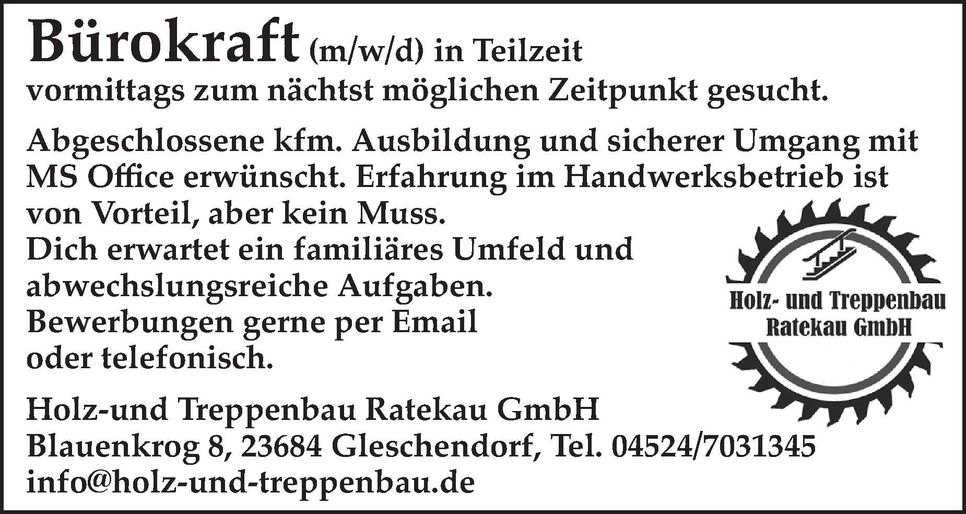 Stellenanzeige