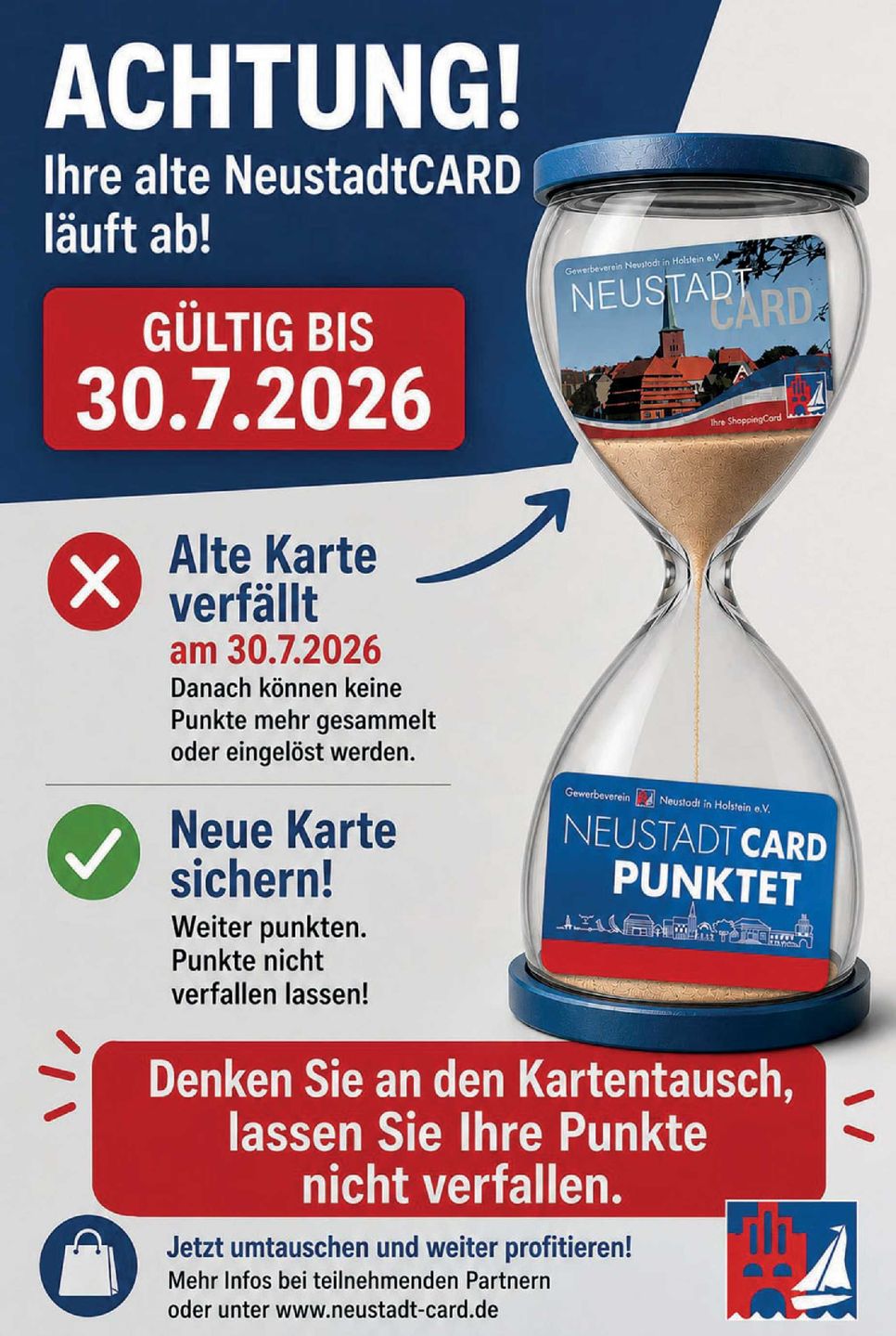 NeustadtCard Umstellung