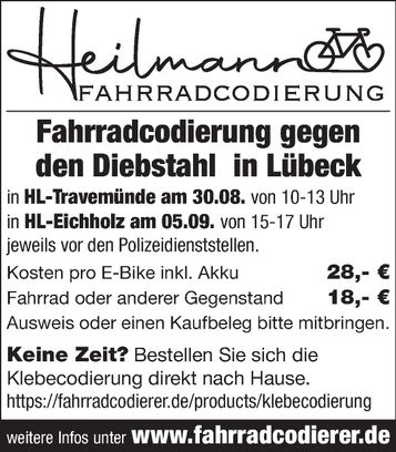 Fahrradcodierung Fahrraddiebstahl