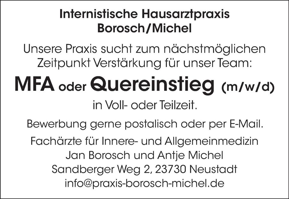 MFA oder Quereinstieg 