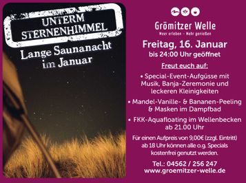 Lange Saunanacht im Januar