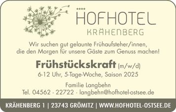 Stellenanzeige Frühstückskraft