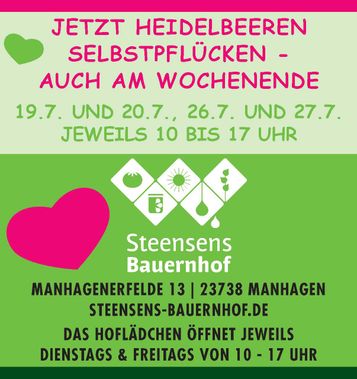 Heidelbeeren Selbstpflücken