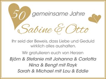 Goldene Hochzeit Sabine & Otto