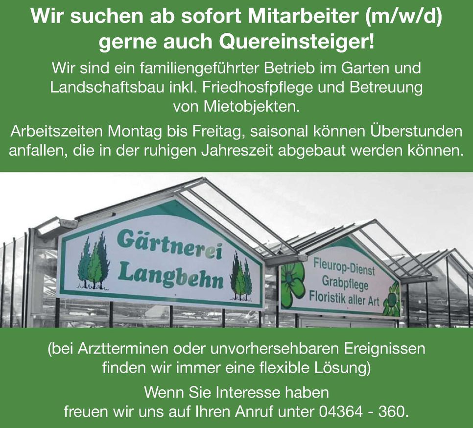 Stellenanzeige