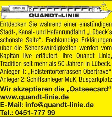 Anzeige 4 - Mit der Quandt Linie