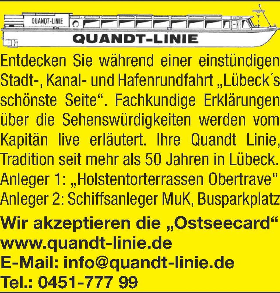 Anzeige 4 - Mit der Quandt Linie