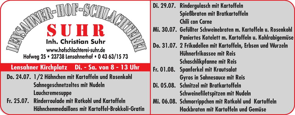 Mittagstisch Lensahn