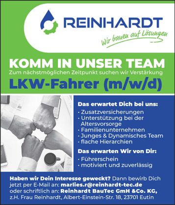 Stellenanzeige LKW Fahrer 
