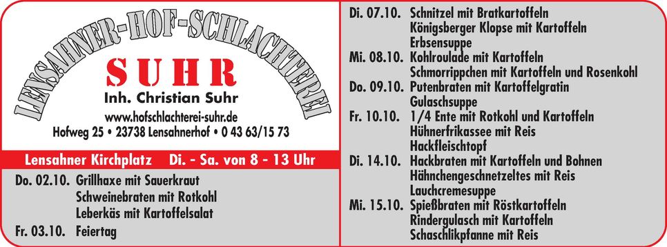 Mittagstisch Lensahn
