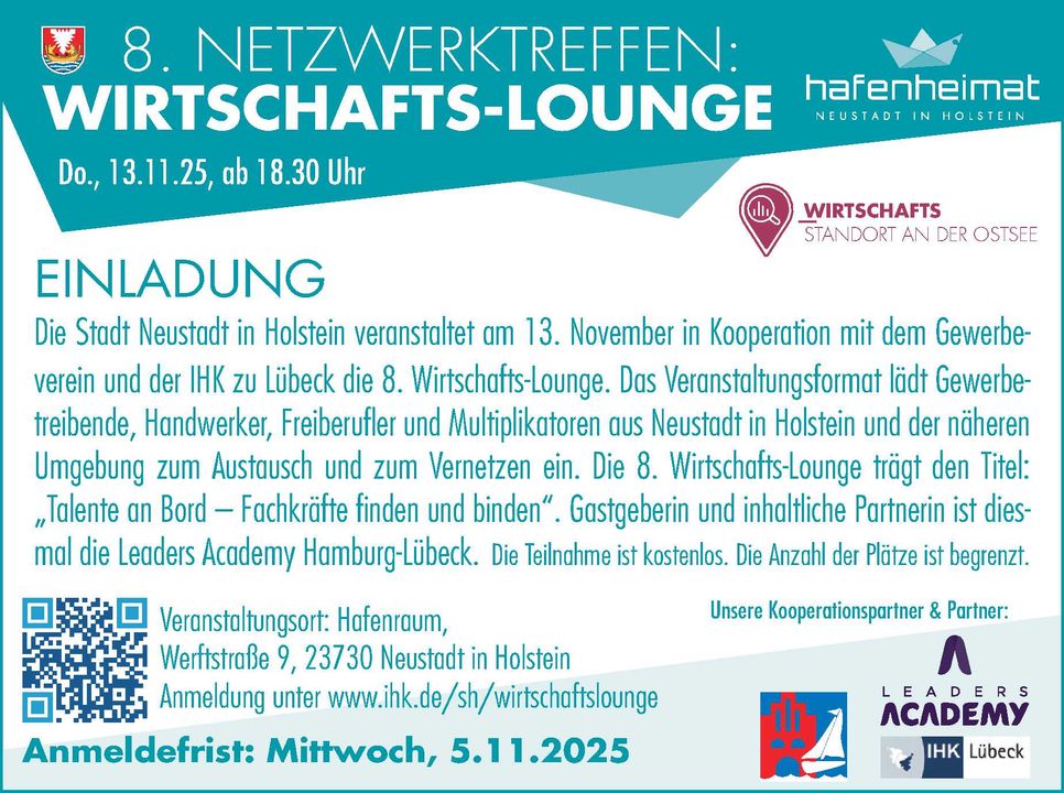 Einladung Wirtschafts-Lounge 13.11.24