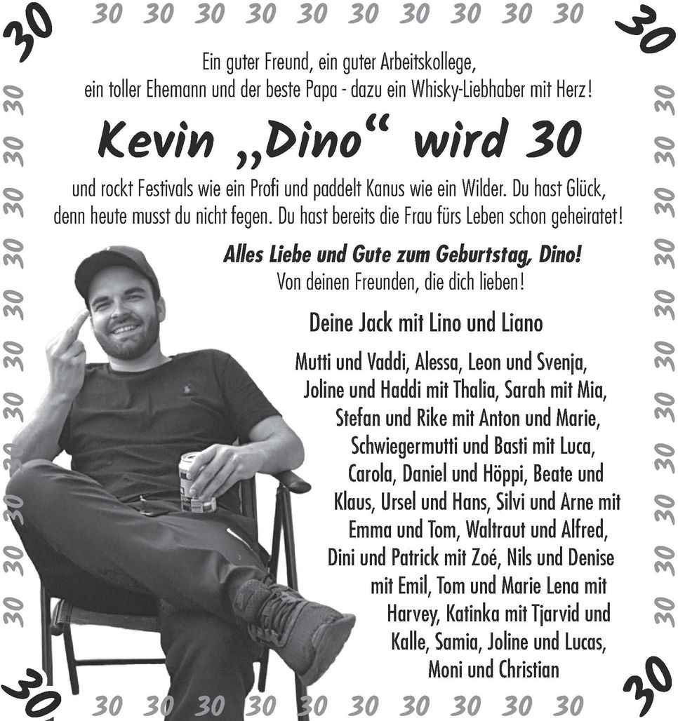 30. Gebutstag Kevin