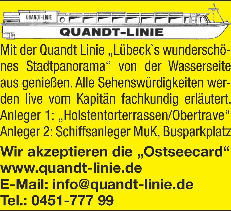 Anzeige 1 - Mit der Quandt Linie