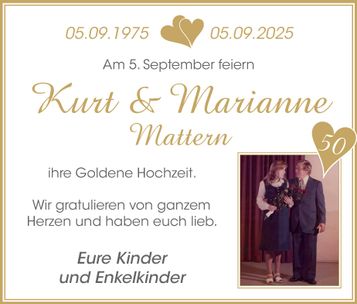 Goldene Hochzeit Kurt & Marianne