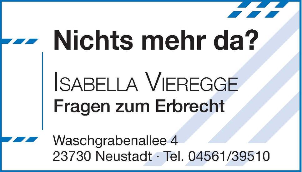 Nichts mehr da? / RA Vieregge