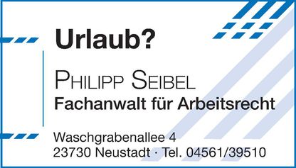 Urlaub? /RA Seibel