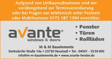 Umbaumaßnahmen Erreichbarkeit