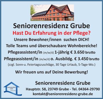 Stellenanzeige PA m u o Ausbildung