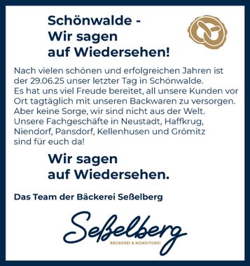 Filialschließung / Schönwalde  