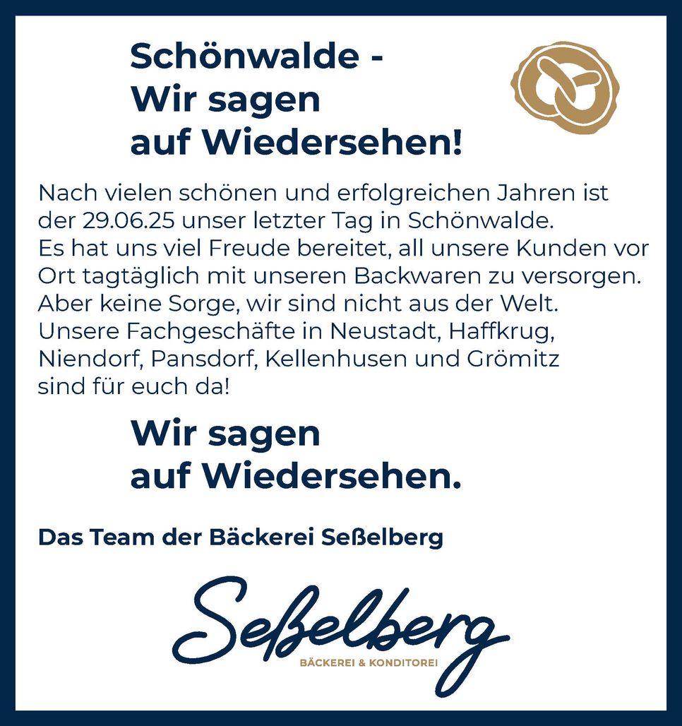 Filialschließung / Schönwalde  