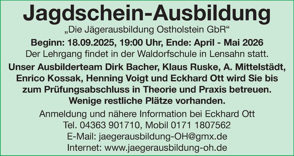 Jagdscheinausbildung