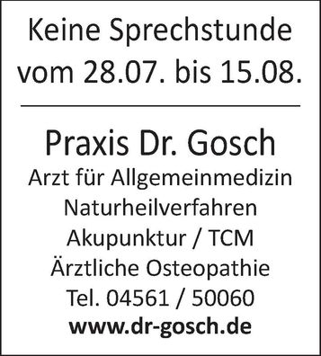 Keine Sprechstunde