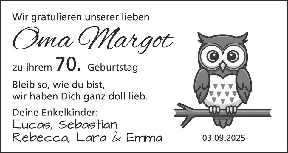 70. Geburtstag