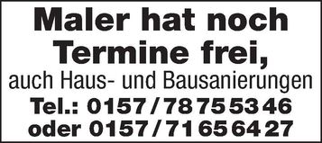 Maler hat noch Termine frei