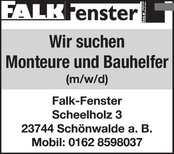 Stellenanzeige Monteure