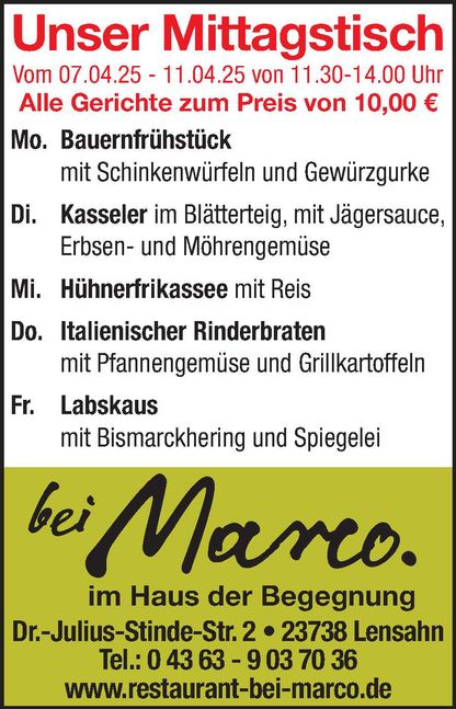 Mittagstisch 05.04.2025