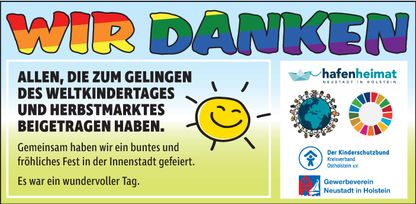 Danksagung Weltkindertag