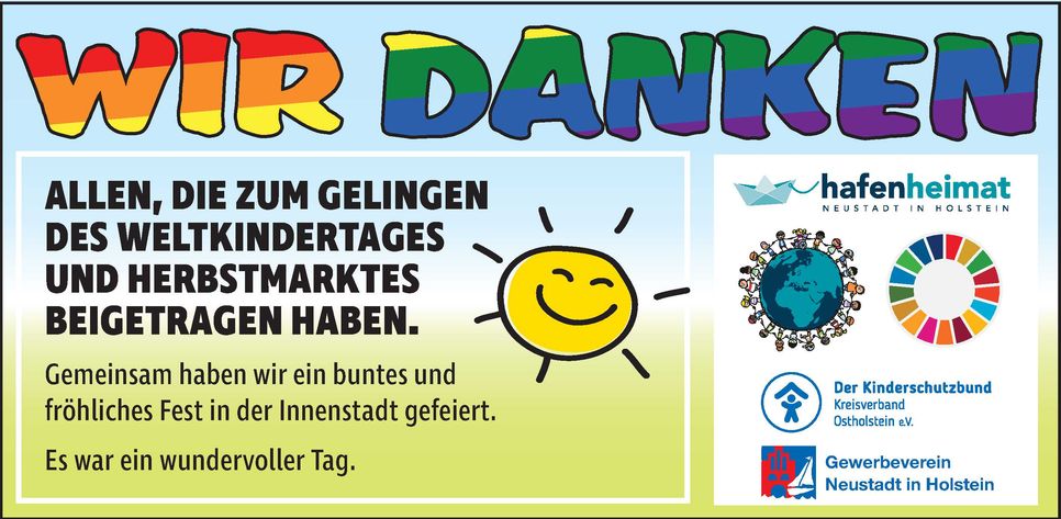 Danksagung Weltkindertag