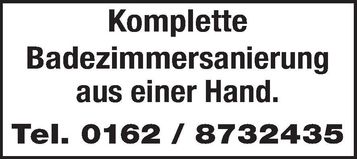 Komplette Badezimmersanierung