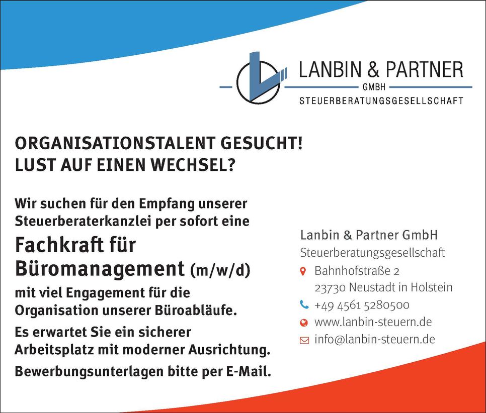 Stellenanzeige