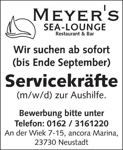 Stellenanzeige