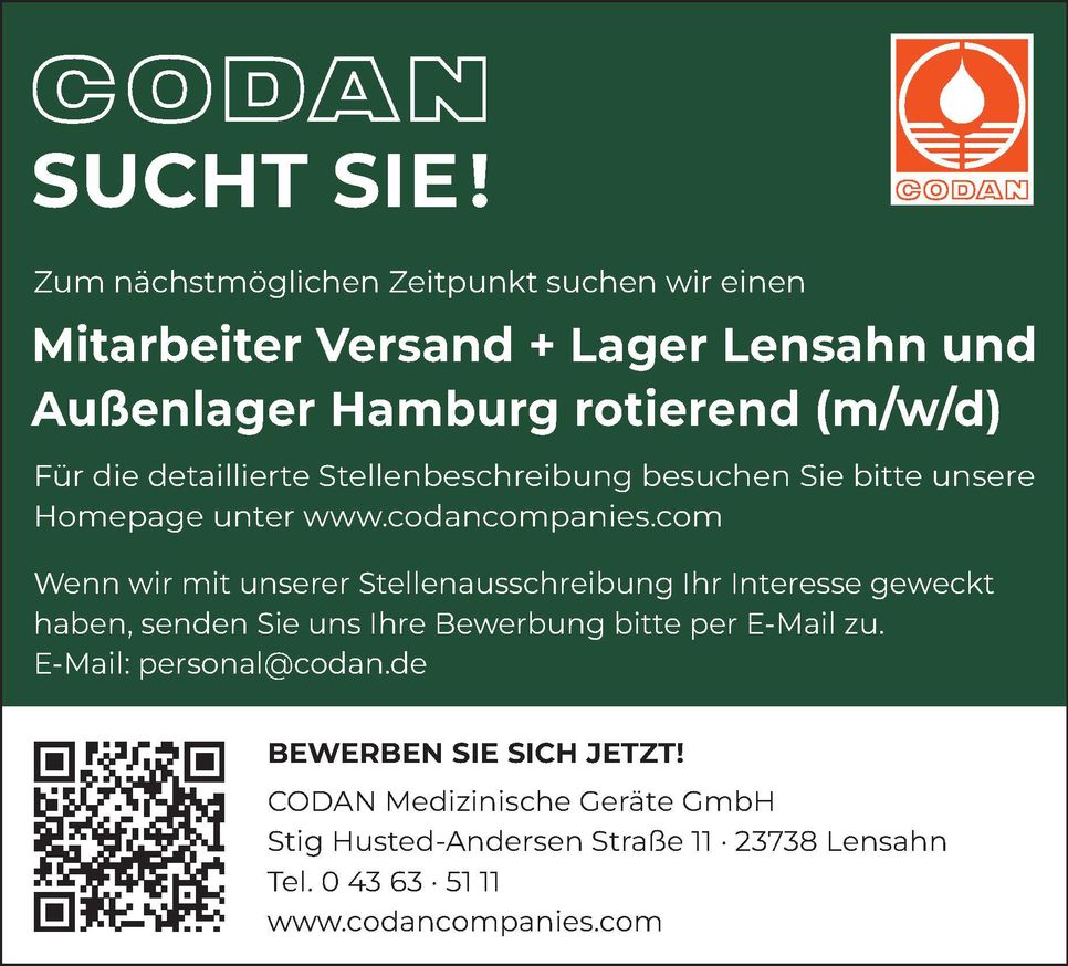 Stellenanzeige Versand und Lager Mittwoc