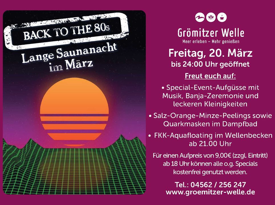 Lange Saunanacht im März