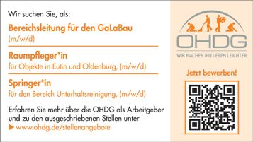 Stellenanzeige Bereichsleitung Galabau