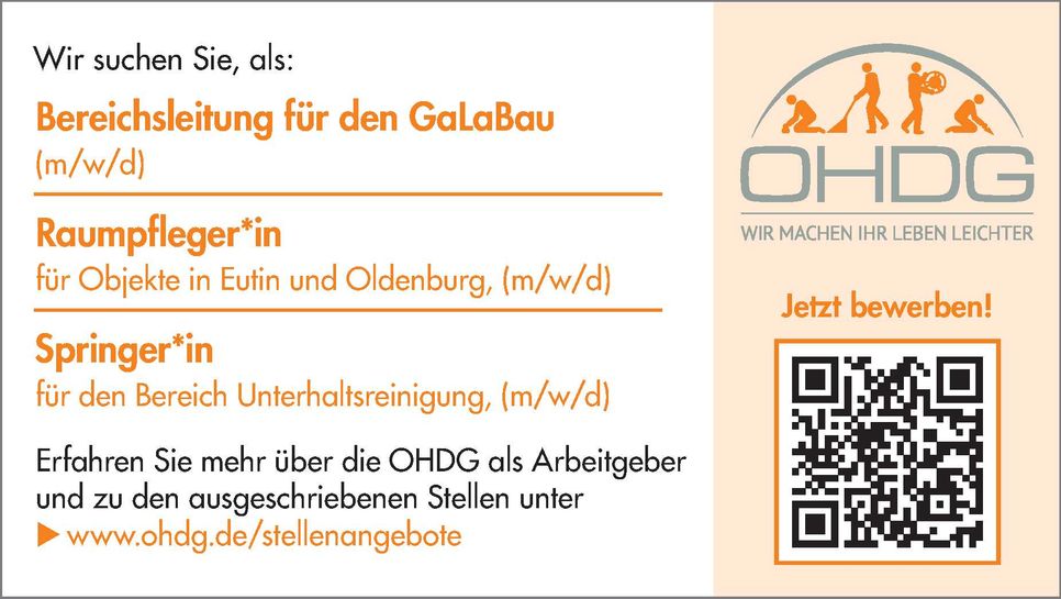 Stellenanzeige Bereichsleitung Galabau