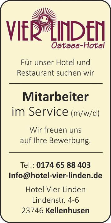 Stellenanzeige