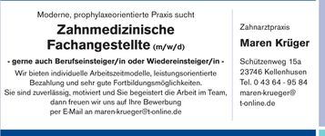 Stellenanzeige