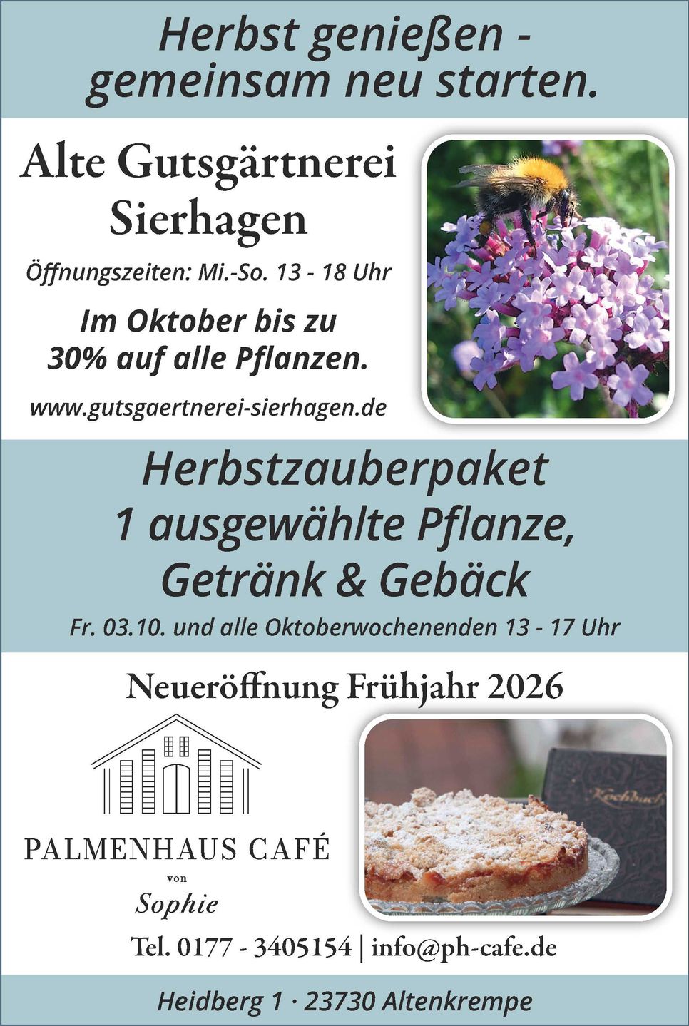Palmenhaus Café + Gutsgärtnerei Sierhage