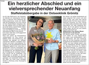 Übergabe Klinikleitung