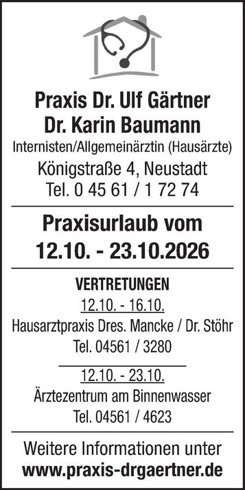 Praxisurlaub