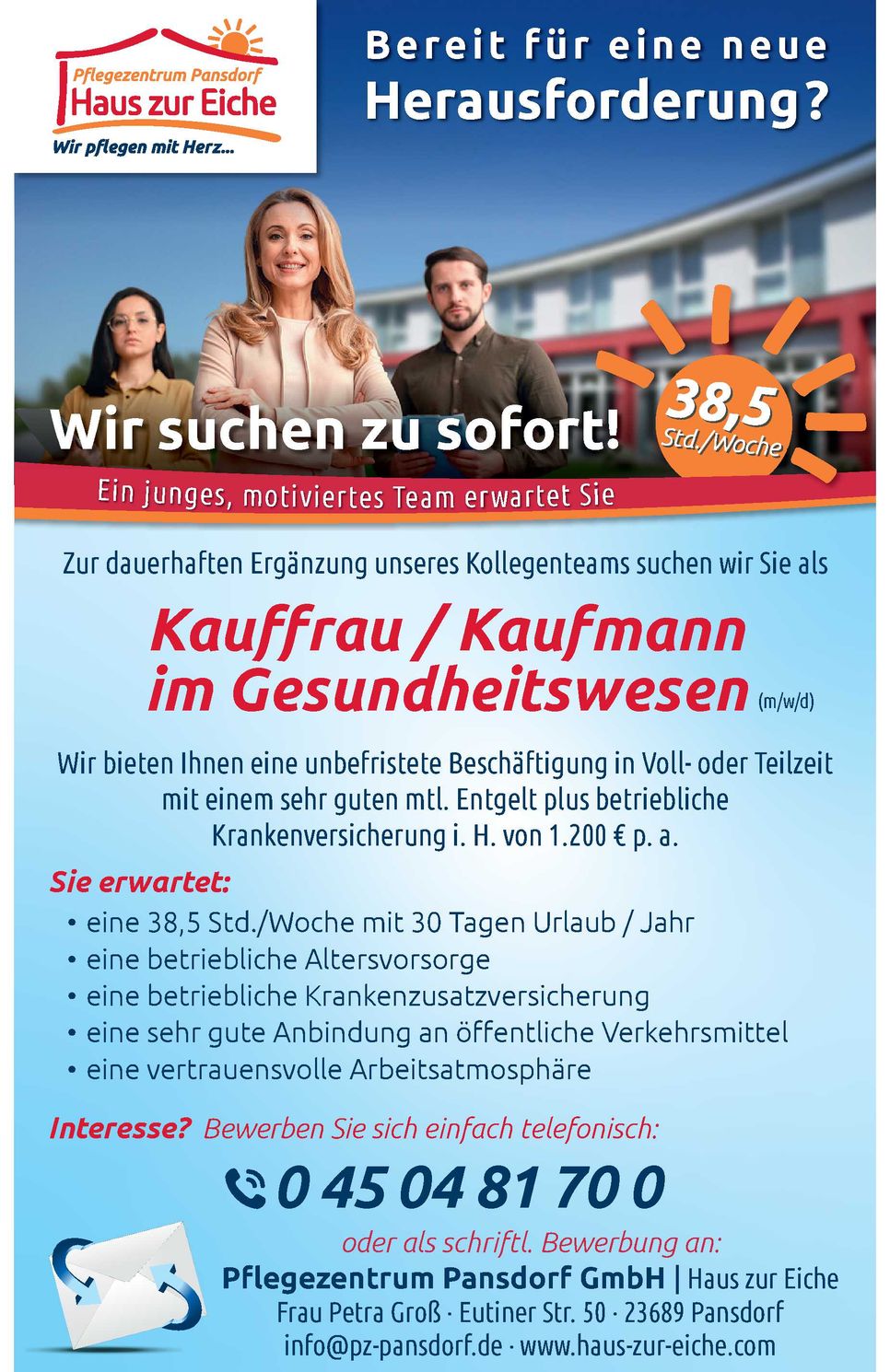 Kauffrau / Kaufmann (m/wd) gesucht