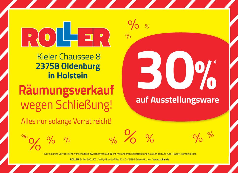 Roller Oldenburg / Räumungsverkauf
