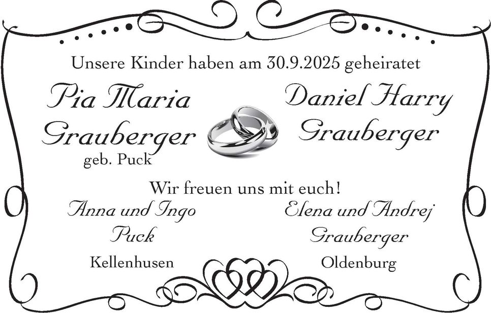 Grauberger & Grauberger, Hochzeit