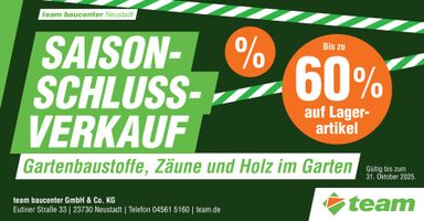 Abverkauf Gartenbaustoffe 